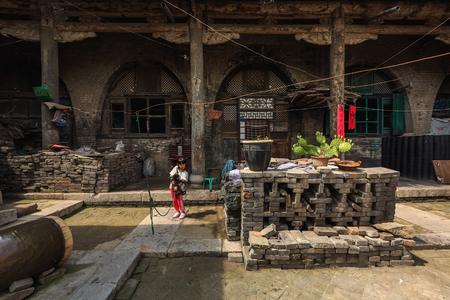 The ancient Pudong Village houseのeditorial素材