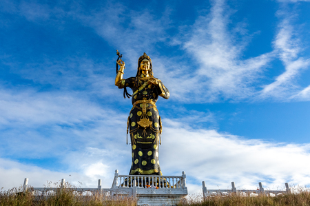 Scenery of Gesar Expo Park, Guoluomao County, Qinghai, Chinaのeditorial素材