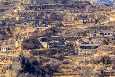 Natural scenery of Dongjialing Village, Lingshi, Shanxiのeditorial素材