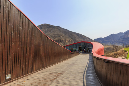 Natural scenery of Hongqi Canal, Linzhou, Anyang, Henan Provinceのeditorial素材