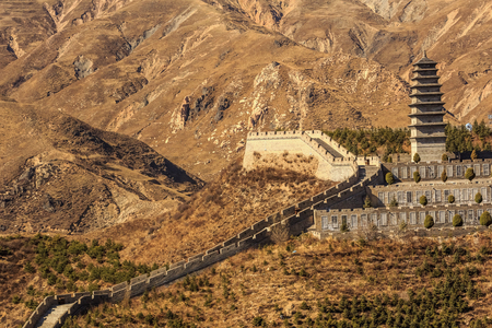 China's Shanxi Yanmenguan Scenic Area sceneryの写真素材