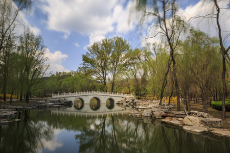 Spring Garden, Jinxi Scenic Spot, Taiyuan, Shanxi, Chinaの写真素材