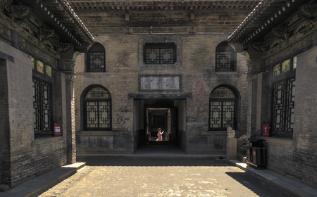 China's Shanxi Taigu Cao Family Courtyard (San Duo Tang)のeditorial素材