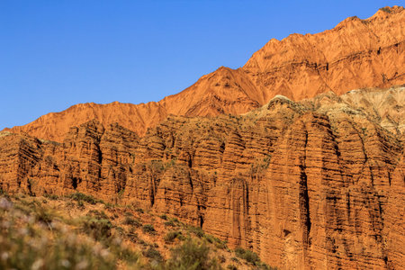 Natural scenery of the National Geological Park of Guide County, Qinghai Province, Chinaの写真素材