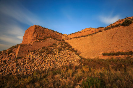 Natural scenery of Xinguang Wuming Great Wall, Shanyin County, Shanxi, China