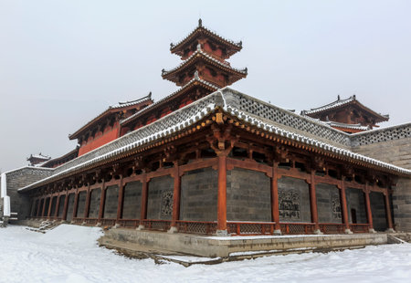 Jinci Museum Scenic Scenery After Snow