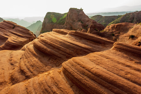 Danxia Landform Natural Landscape in Longzhou Township, Jingbian, Yulin, Shaanxi, China