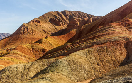 Colorful Danxia natural scenery in Zhangye Danxia Geopark, Gansu, China