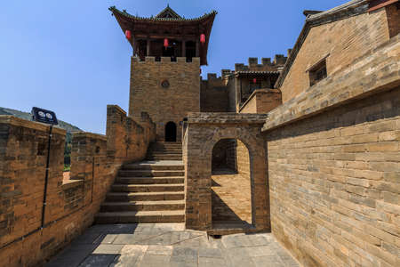 Architectural scenery of Xiangyu ancient castle in Jincheng, Shanxi, Chinaのeditorial素材