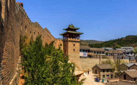 Architectural scenery of Xiangyu ancient castle in Jincheng, Shanxi, China