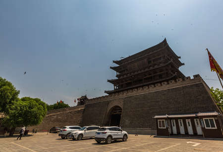 Scenery of Bianjing Building in Dai County, Shanxi, Chinaのeditorial素材