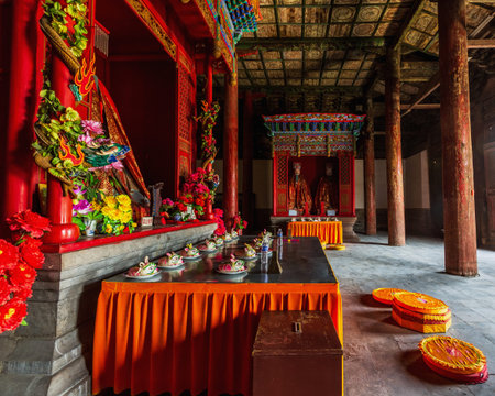 Scenery of Confucian Temple in Dai County, Shanxi, Chinaのeditorial素材