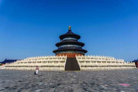 Scenery of Temple of Heaven Park, Beijing, Chinaのeditorial素材