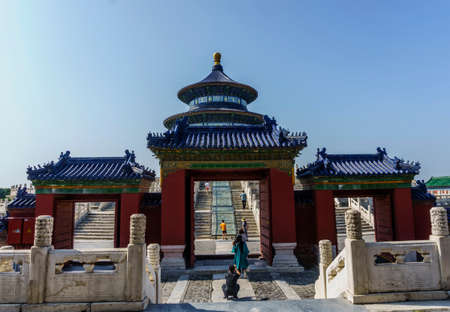 Scenery of Temple of Heaven Park, Beijing, Chinaのeditorial素材