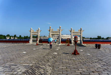 Scenery of Temple of Heaven Park, Beijing, Chinaのeditorial素材