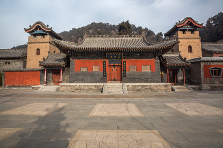 Scenery of Xuanzhong Temple in Luliang, Shanxi, China On December 17, 2020, Xuanzhong Temple is...