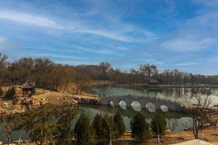 Jinci Museum Scenic Scenery February 26, 2021 Jinci Scenic Spot Tour on the 15th of the first lunar month, Jinci, located in Jinci Town, Jinyuan District, Taiyuan City, Shanxi Province, was originally named Jinwang Temple and was originally named Tang Shuのeditorial素材