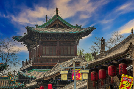 Architectural scenery of the ancient city of Pingyao, Shanxi, China