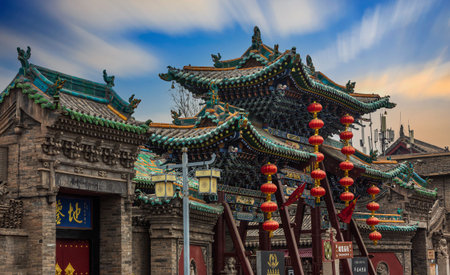 Architectural scenery of the ancient city of Pingyao, Shanxi, China