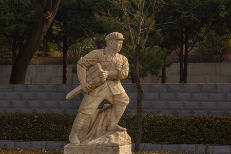 Niutuo Village Martyrs Cemetery in Taiyuan, Shanxiのeditorial素材