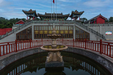 Scenery of Qixia Peak Zen Temple in Taiyuan, Shanxiのeditorial素材