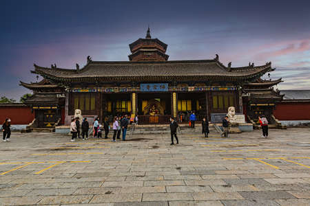Scenery of Sakyamuni Pagoda in Fogong Temple, Yingxian County, Shanxi, Chinaのeditorial素材
