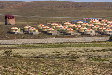 Xilamuren grassland scenery in Damao Banner, Baotou, Inner Mongolia, Chinaのeditorial素材