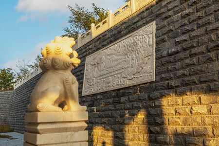 Scenery of the Reclining Buddha Temple in Dongshan, Taiyuan, Shanxi, Chinaの写真素材