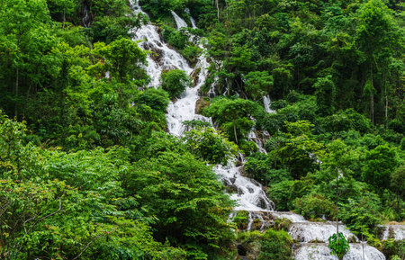 Scenery of Xiaoqikong Scenic Area in Guizhou, Chinaの写真素材