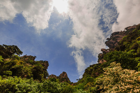 Scenery of Sanqing Mountain in Shangrao, Jiangxi, Chinaの写真素材