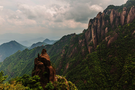 Scenery of Sanqing Mountain in Shangrao, Jiangxi, Chinaの写真素材