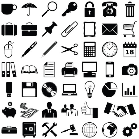 Business - Finance and Office icon collection - vector illustrationのイラスト素材