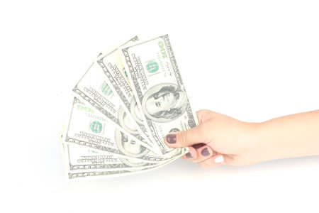 Dollars in a hand