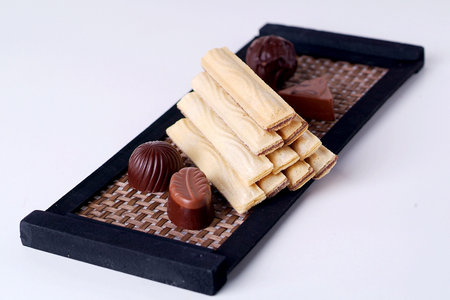 Chocolate waffleの写真素材