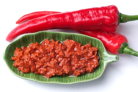 Sambal and red hot chiliの写真素材