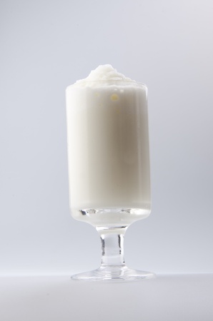 yogurt isolated over white backgroundの写真素材