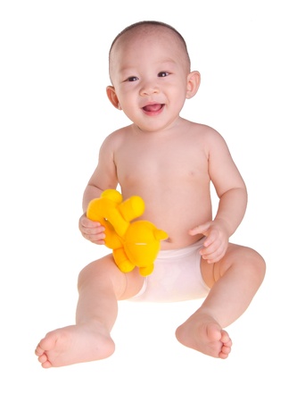 baby boy, asian baby boy on the backgroundの写真素材