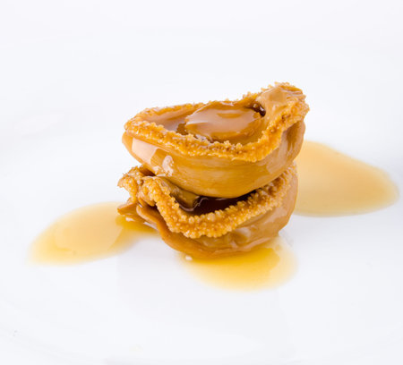 Abalones  Chinese cuisine abalone on the background 