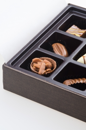 chocolate assorted with a backgroundの写真素材