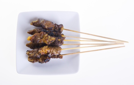 Satay. Asian cuisine - Satay on a backgroundの写真素材