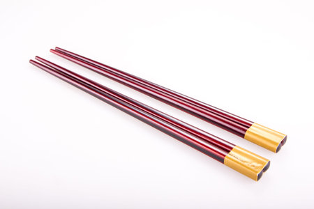 a pair of chinese chopstickの写真素材