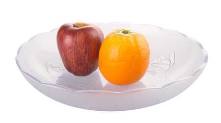 glass bowl with food on the backgroundの写真素材