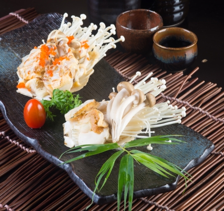 japanese cuisine. grilled shell fish の写真素材