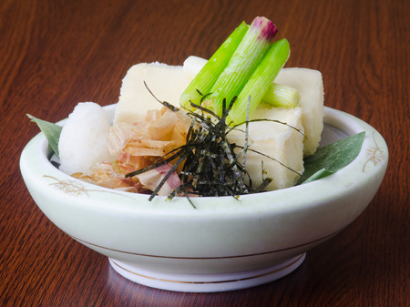japanese cuisine. tofu on backgroundの写真素材