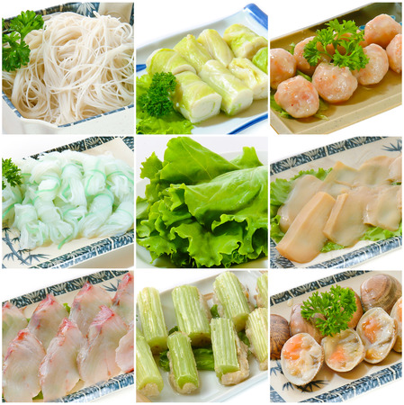 Steamboat food collection  chinese food の写真素材