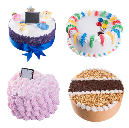 cake  ice cream cakes collection on background の写真素材