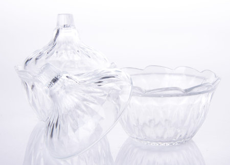 glass bowl on the backgroundの写真素材