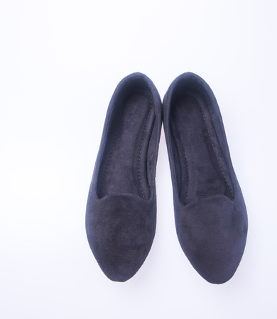 black colour fashion woman shoes on white backgroundの写真素材