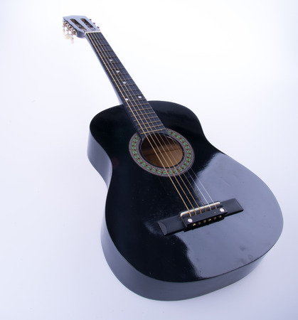 guitars or black color guitars on a backgroundの写真素材