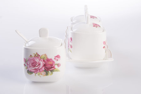 Pot, Ceramic food pot on the background.の写真素材